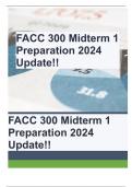 FACC 300 Midterm 1 Preparation 2024 Update!!