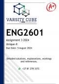 ENG2601 Assignment 3 (DETAILED ANSWERS) 2024 - DISTINCTION GUARANTEED