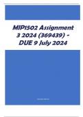 MIP1502 Assignment 3 2024 (369439) - DUE 9 July 2024