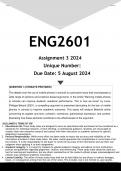 ENG2601 Assignment 3 (ANSWERS) 2024 - DISTINCTION GUARANTEED