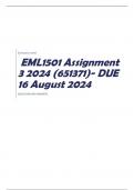  EML1501 Assignment 3 2024 (651371)- DUE 16 August 2024