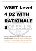 WSET Level  4 D2 WITH  RATIONALE S