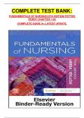 COMPLETE TEST BANK: FUNDAMENTALS OF NURSING 10TH EDITION POTTER PERRY CHAPTER 1-50 |COMPLETE GUIDE A+ LATEST UPDATE.