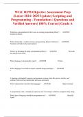 WGU D278 Objective Assessment Prep (Latest 2024/ 2025 Update) Scripting and Programming - Foundations | Questions and Verified Answers| 100% Correct| Grade A