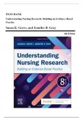 Test Bank - Understanding Nursing Research: Building an Evidence-Based Practice, 8th Edition (Grove, 2023), Chapter 1-14 | All Chapters | ISBN: 9780323826419