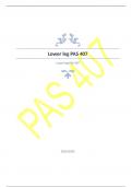 Lower leg PAS 407 Question and answers verified to pass