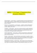  NMNC 1110 Exam 2 Questions And Answers Rated A+.