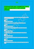 STRAIGHTERLINE CHEMISTRY FINAL- LINE 4 EXAM WITH THE LATEST UPDATE