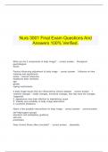   Nurs 3001 Final Exam Questions And Answers 100% Verified.