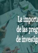 La importancia de las preguntas de Investigación 