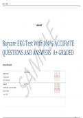  Baycare EKG Test With 100% ACCURATE QUESTIONS AND ANSWERS  A+ GRADED