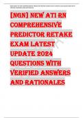 [NGN] NEW ATI RN COMPREHENSIVE PREDICTOR RETAKE EXAM LATEST UPDATE 2024 QUESTIONS WITH VERIFIED ANSWERS AND RATIONALES