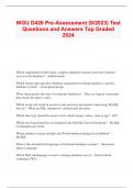 WGU D426 Pre-Assessment (8/2023) Test Questions and Answers Top Graded 2024