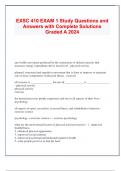  EXSC 410 EXAM 1 Study Questions and Answers with Complete Solutions Graded A 2024