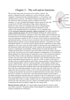 Summary chapter 2: The cell and its functions. Textbook of Medical Physiology, 12th edition, Guyton and Hall