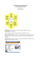 Hoorcollege week 4: Motor learning