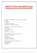  EXSC 221 Online Hager Midterm Exam Questions and Answers Updated 2024