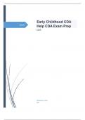 Early Childhood CDA Help CDA Exam Prep Questions and Answers