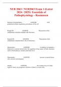 NUR 2063 / NUR2063 Exam 1 (Latest 2024 / 2025): Essentials of Pathophysiology - Rasmussen