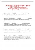 NUR2063 Exam 2 (Latest 2024 / 2025): Essentials of Pathophysiology - Rasmussen