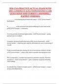 2024 CNA PRACTICE ACTUAL EXAM WITH  100% COMPLETE SOLUTIONS RATED A (100  QUESTIONS AND CORRECT ANSWERS) |  (EXPERT VERIFIED)