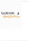 Excretion and Homeostasis