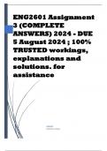 ENG2601 Assignment 3 (COMPLETE ANSWERS) 2024 - DUE 5 August 2024 ; 100% TRUSTED workings, explanations and solutions. 