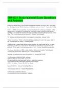 EDF6221 Study Material Exam Questions and Answers