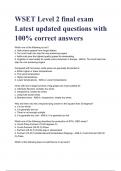 WSET Level 2 final exam Latest updated questions with 100% correct answers