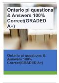 Ontario pi questions & Answers 100% Correct(GRADED A+)