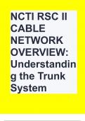 NCTI RSC II CABLE NETWORK OVERVIEW: Understanding the Trunk System/ Installing at the Drop with Complete Solutions