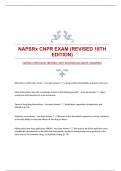 NAPSRx CNPR EXAM (REVISED 18TH EDITION){ACCURATE ANSWERS}