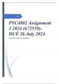 PYC4802 Assignment 3 2024 (672559)- DUE 26 July 2024