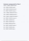 Common compounds for Chm-1 (ANSWERS) 2024 - DISTINCTION GUARANTEED / Complete Verified Latest Version