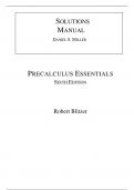 Solutions Manual for Precalculus Essentials 6th Edition By Robert Blitzer (All Chapters 100% Original Verified, A+ Grade)