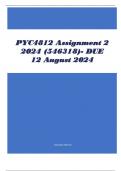 PYC4812 Assignment 2 2024 (546318)- DUE 12 August 2024