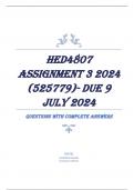 HED4807 Assignment 3 2024 (525779)- DUE 9 July 2024