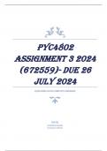 PYC4802 Assignment 3 2024 (672559)- DUE 26 July 2024