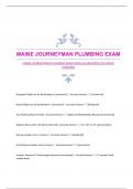 MAINE JOURNEYMAN PLUMBING EXAM WITH GUARANTEED ACCURATE ANSWERS