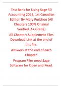 Solutions Manual with Test Bank for Using Sage 50 Accounting 2023 Canadian Edition By Mary Purbhoo