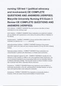 Maryville University Nursing 615 Exam 3 Review OE COMPLETE QUESTIONS AND ANSWERS