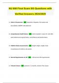 NU 650 Final Exam SG Questions with Verified Answers 2024/2025