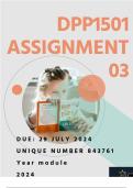 DPP1501 ASSIGNMENT 3 (DETAILED SOLUTIONS ) TO BE SUBMITTED 29 JULY 2024