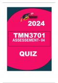 TMN3701 ASSIGNMENT 4 2024-QUIZ 2024 95 OUT OF 100...PASS GUARANTEED