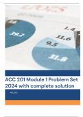 ACC 201 Module 1 Problem Set 2024 with complete solution