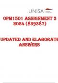 OPM1501 Assignment 3 2024 (839387) 