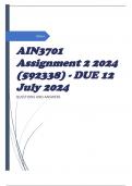 AIN3701 Assignment 2 2024 (592338) - DUE 12 July 2024