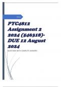 PYC4812 Assignment 2 2024 (546318)- DUE 12 August 2024