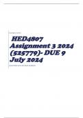 HED4807 Assignment 3 2024 (525779)- DUE 9 July 2024