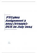 PYC4802 Assignment 3 2024 (672559)- DUE 26 July 2024